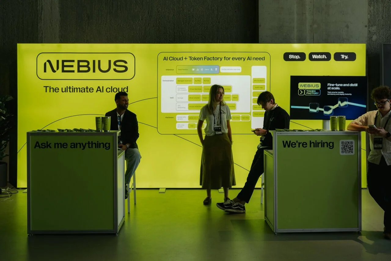 The Nebius booth at Applied AI Conf 2026